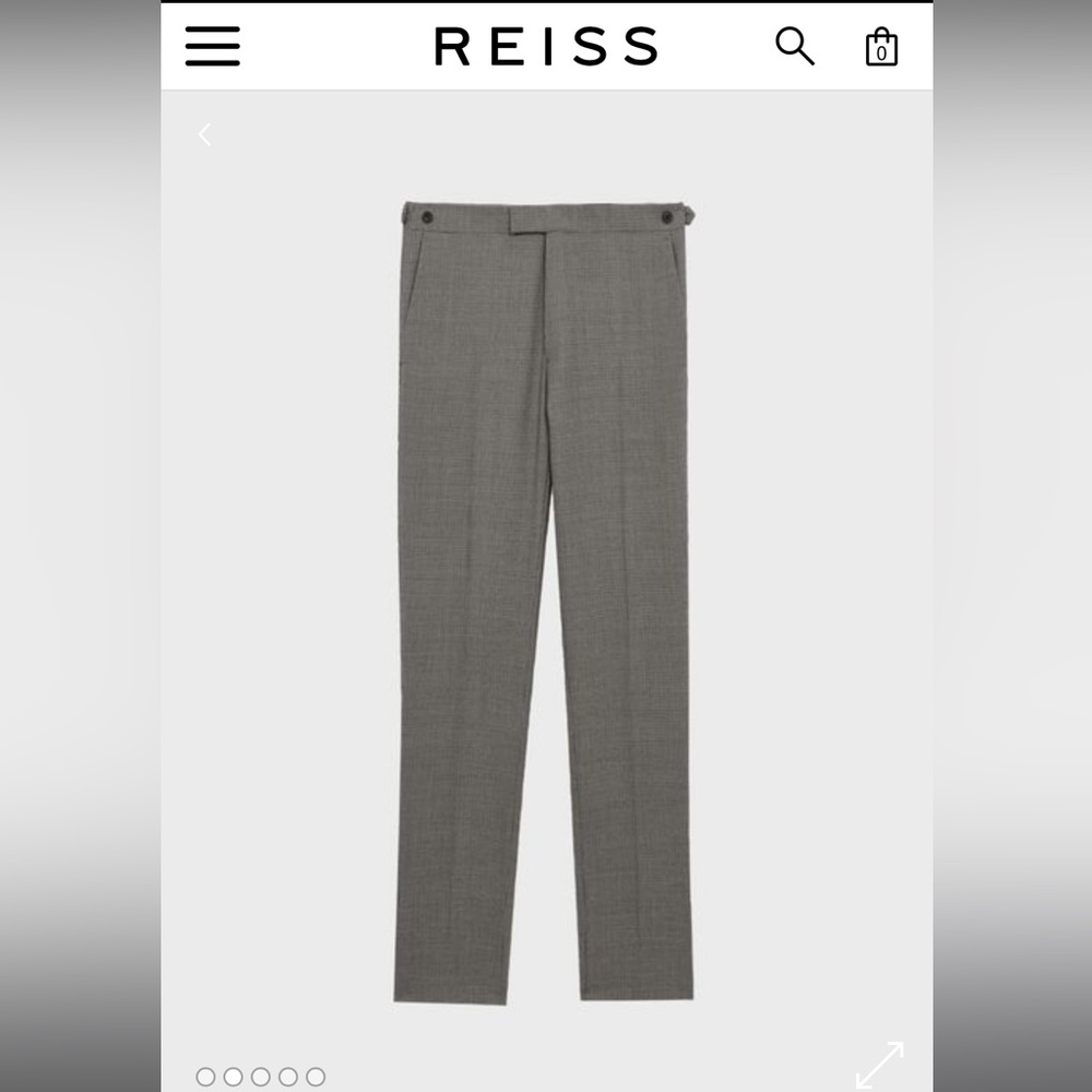 Reiss wool-cashmere Puppytooth trousers